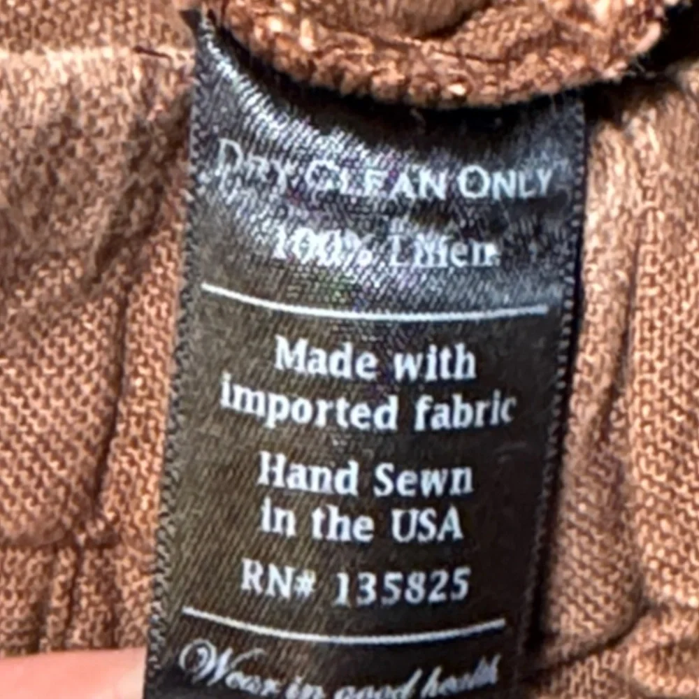 No. 6 Store 100% Linen Rust Brown Loungewear Jogger Pants Oversized Comfy Size 2 - Picture 3 of 10